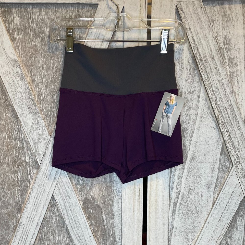 Youth Deep Purple Spandex Dance Shorts